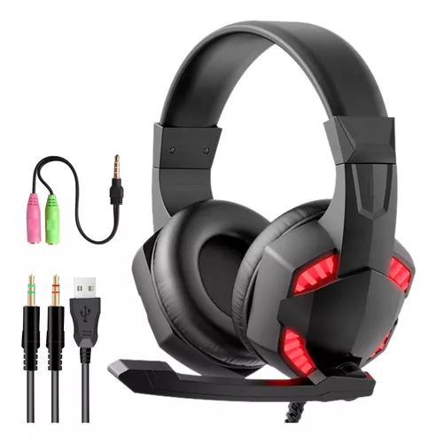 Klack Auriculares Gaming LED para PS4/PC/Xbox Azul