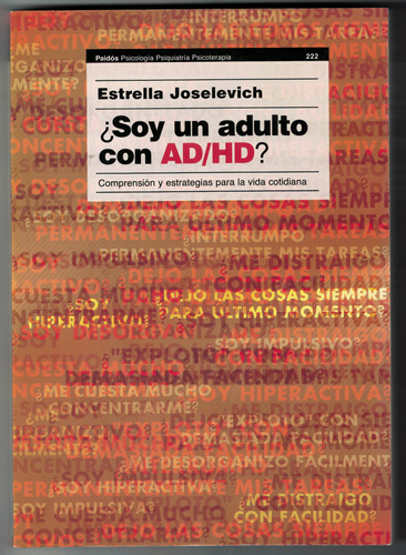 Soy Un Adulto Con Ad/hd, De Joselevich Estrella