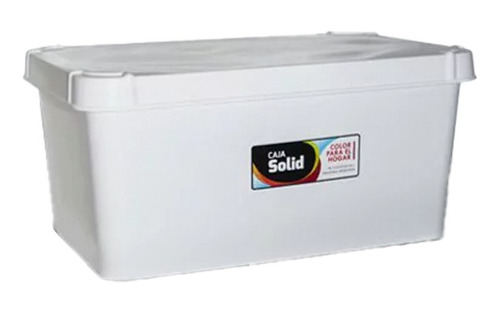 Caja Organizadora 5,5lts Con Tapa Solid Colombraro Argenshop Color Blanco