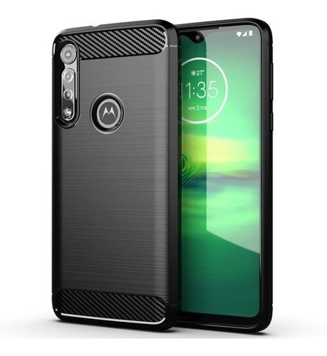 Funda Fibra Carbono Para Motorola Moto G8 Play Antigolpes