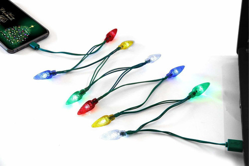 Cable Usb Luz Navidad Bombilla Tipo 50 10 Led Multicolor