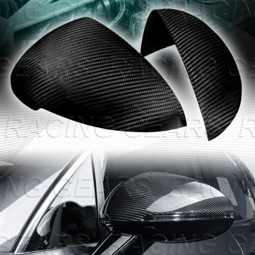 Real Carbon Fiber Side Mirror Cover Covers Cap Kit 2-pcs Mmi