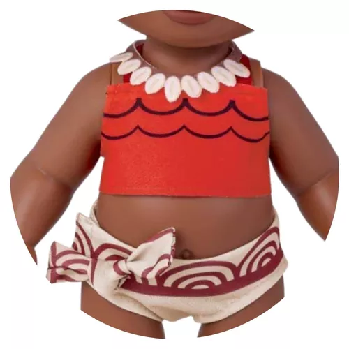 Boneca Princesa Moana Baby Disney Em Vinil Cotiplas Com 36cm na