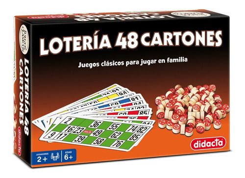 Juego De Mesa Loteria 48 Cartones En Caja, Línea Didacta