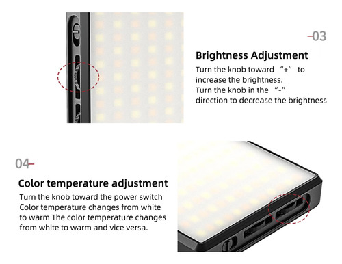 Luces Led Para Teléfono Con Ventosa Clip Recargable 3000 Mah Color