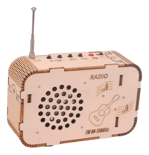 Ensamblaje Rompecabezas 3d Modelo De Radio Juguete Práctico