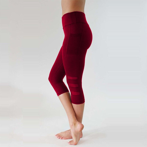 Pantalones Tipo Legging Para Mujer Yoga Sport Capri Running,