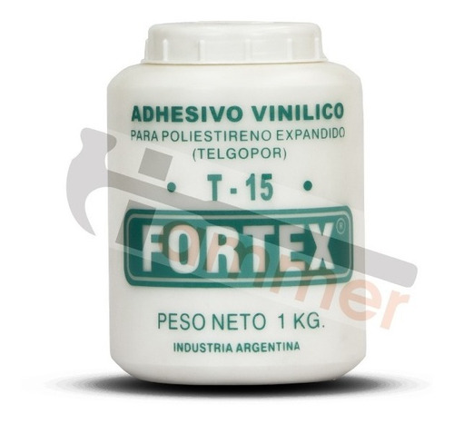Cola Adhesiva Vinilica Para Telgopor T-15  - 1kg - Fortex