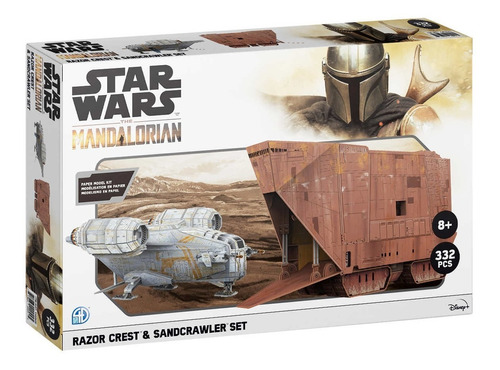 Rompecabezas 3d Starwars 332 Pza Razor Crest & Sandcrawler 