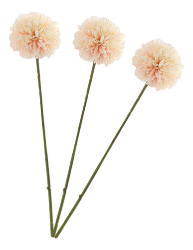 3 Piezas Bola De Crisantemo Artificial Flores Ramo De Seda