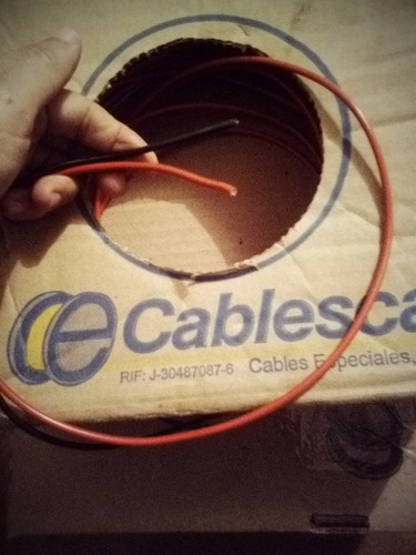 Cable Automotriz #14 Rojo Y Negro Cablesca 100% Cobre X 2mts