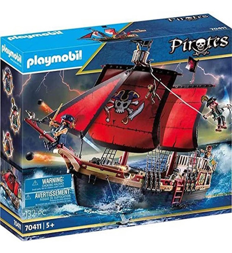 Playmobil Pirates 70411 Barco Pirata Calavera, 5 Años