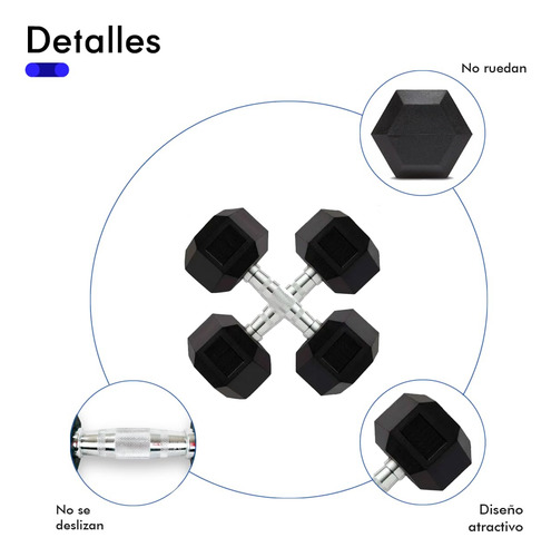 Par De Mancuernas Hexagonales Pesas Para Ejercicio En Casa