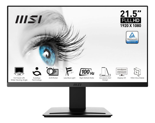 Monitor Profesional Gamer Msi Pro Mp223, 100hz Y 1ms, Hdmi