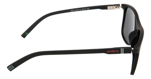 Lentes De Sol Umbro Casual Mod 507 C1 Polarizado Obscuros Lente Negro Varilla Negro Armazón Negro