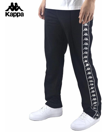 Pantalon Kappa Snaps Negro Botones | gratis