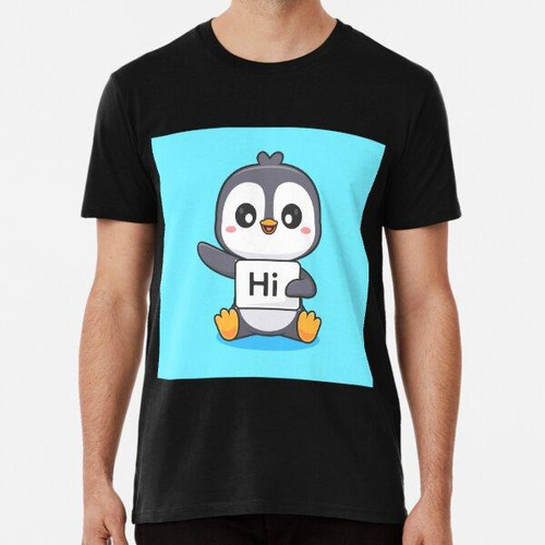 Remera Pingüino Amigable Con Icono De Vector De Dibujos Anim