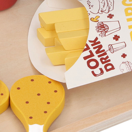 Mz Juego De Juguetes De Madera For Comida Rápida Play