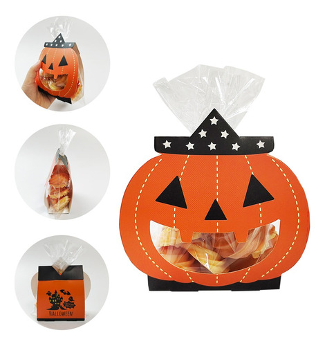 Bolsas De Regalo De Galletas De Calabaza De Halloween 8 Pcs