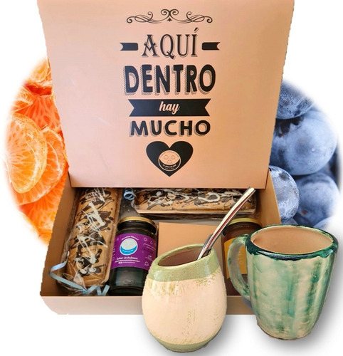 Imagen 1 de 7 de Box Desayuno Premium - Caja: Taza, Mate, Y Muchas Delicias!