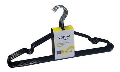 Imagen 3 de 4 de 10 Perchas Antideslizantes De Acero Engomado Premium