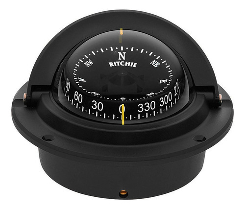 Brújula náutica negra integrada Ritchie F-83, lancha rápida