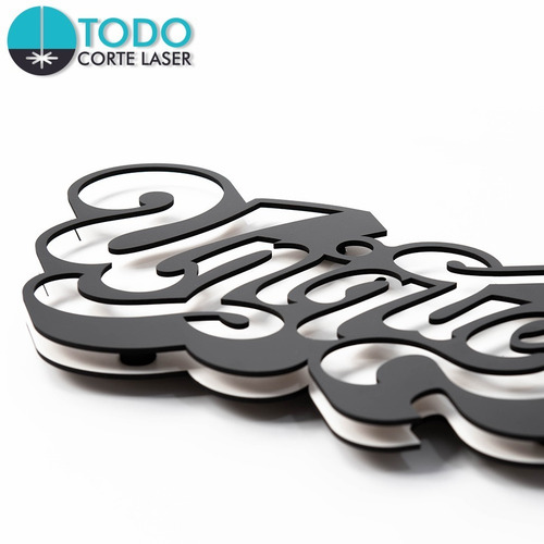 Imagen 3 de 4 de Cuadro Decorativo En Madera Calada Frases Unique
