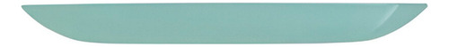 Juego 12 Platos Trinche Vidrio Opal Diwali 25 Cm Francia Color Azul Turquesa