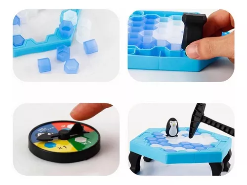 Jogo De Mesa Pinguim Numa Fria Quebra Gelo Infantil 10cm - Kubo Mix