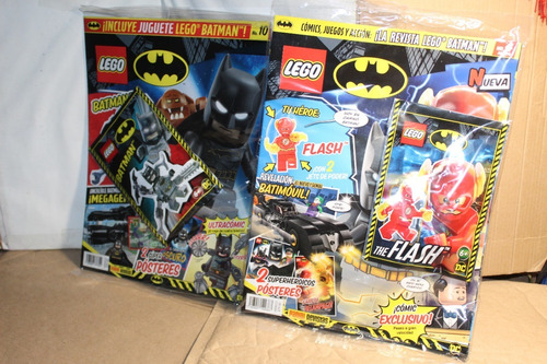 Set Revistas Lego Figuras Flash + Batman Armas Varias Poster