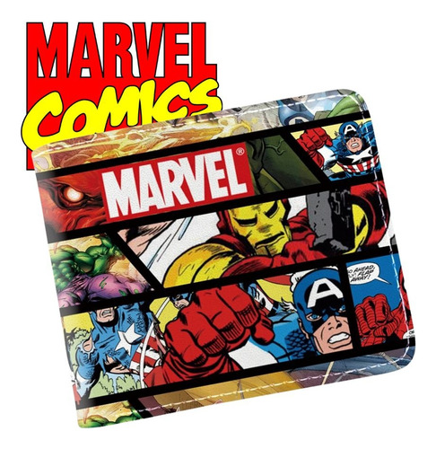 Cartera Billetera Temática De Superhéroes De Marvel Comics