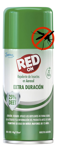 Repelente Para Mosquitos En Aerosol Red On Extra Duracion