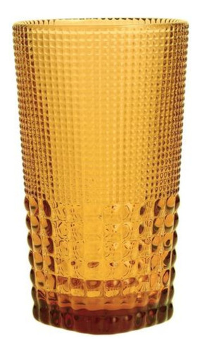 Vaso Fortessa D&v Malcolm Amber Ice Beverage 15oz 440ml 6pzs Color Naranja Oscuro