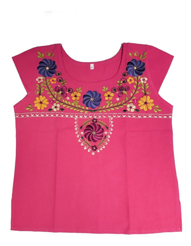 Blusa Bordada Yucateca Para Dama 100% Lino