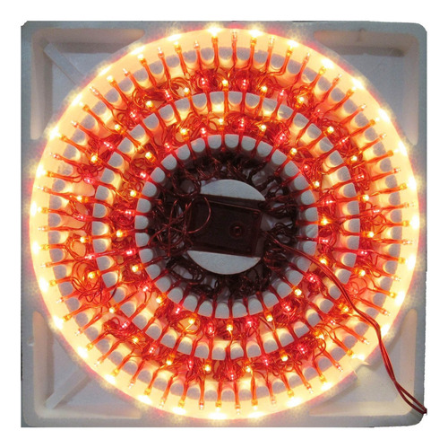 Serie Navideña Variedad De Colores 140 Leds 7.6mt Se140 Luces Roja Con Blanco Calido