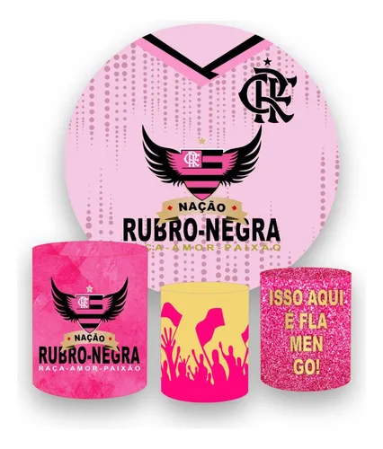 comprar Kit Painel Tecido Red 1,50+03 Capas Cilindros Flamengo Rosa