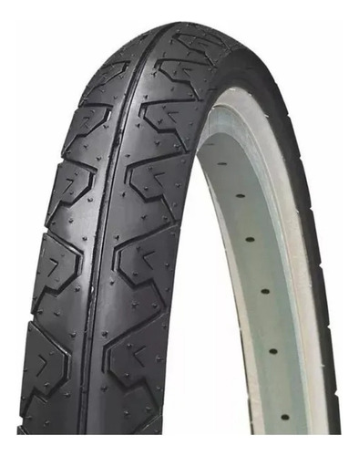Neumático de bicicleta Kenda Mtb con llanta blanca, 20 x 1.95 cm, color negro liso