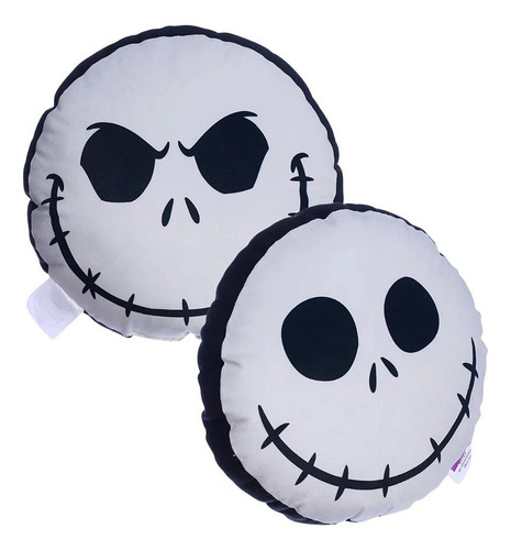Almofada Jack Skellington Redonda Aveludada Oficial Disney