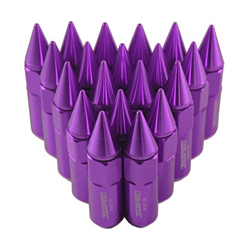 Jdmspeed New Purple 20pcs M12x1.5 Cap Spiked Extended Tuner 