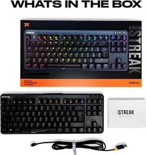 Fnatic Ministreak Teclado Mecánico Juegos Tkl Rgb Con Led Mx