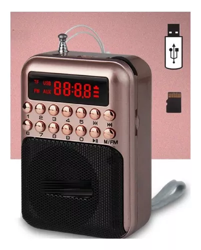 Mini Radio De Bolsillo Fm, Usb, Micro Sd Recargable