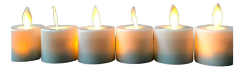 Velas Decorativas Led Cálidas Llama Movimiento Parpadeo X6