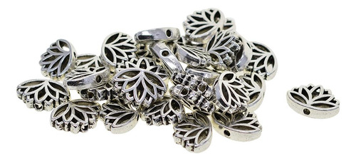 30x Plata Ahueca Hacia Fuera Las De Buda De Flores Para
