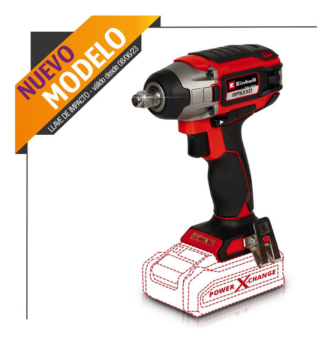 Imagen 2 de 9 de Llave De Impacto Inalambrica Einhell + Carg Bateria 18v