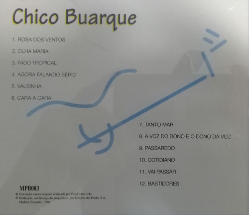 Cd Chico Buarque -os Grandes Da Mpb- 1996 (Usado)