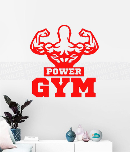 Vinilo Decorativo Deporte Power Gym