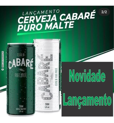 Imagem 3 de 3 de Cerveja Cabaré Puro Malte Lata 350ml