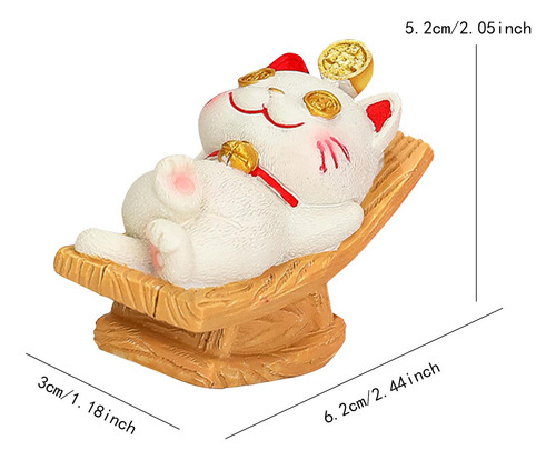 Lucky Cat Statue Kitten Figurine Collection Decoración