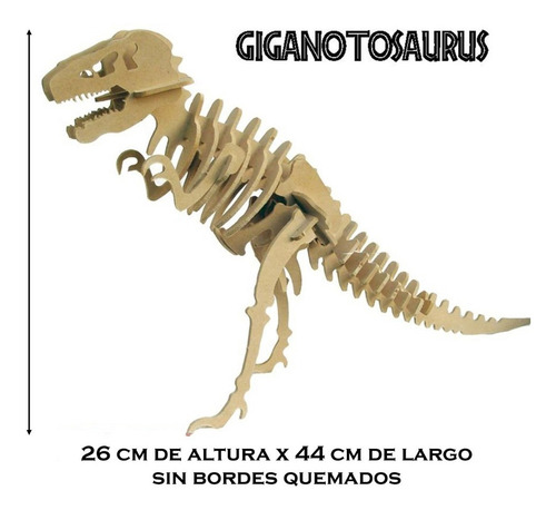 Imagen 3 de 9 de Coleccion Comp. 8 Dinosaurios Argentinos P/ Armar 3d Madera