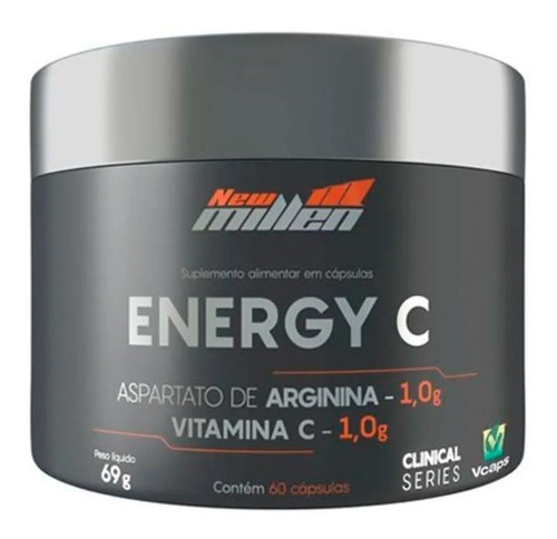 Energy C / Vitamina C E Arginina 60 Cápsulas - New Millen